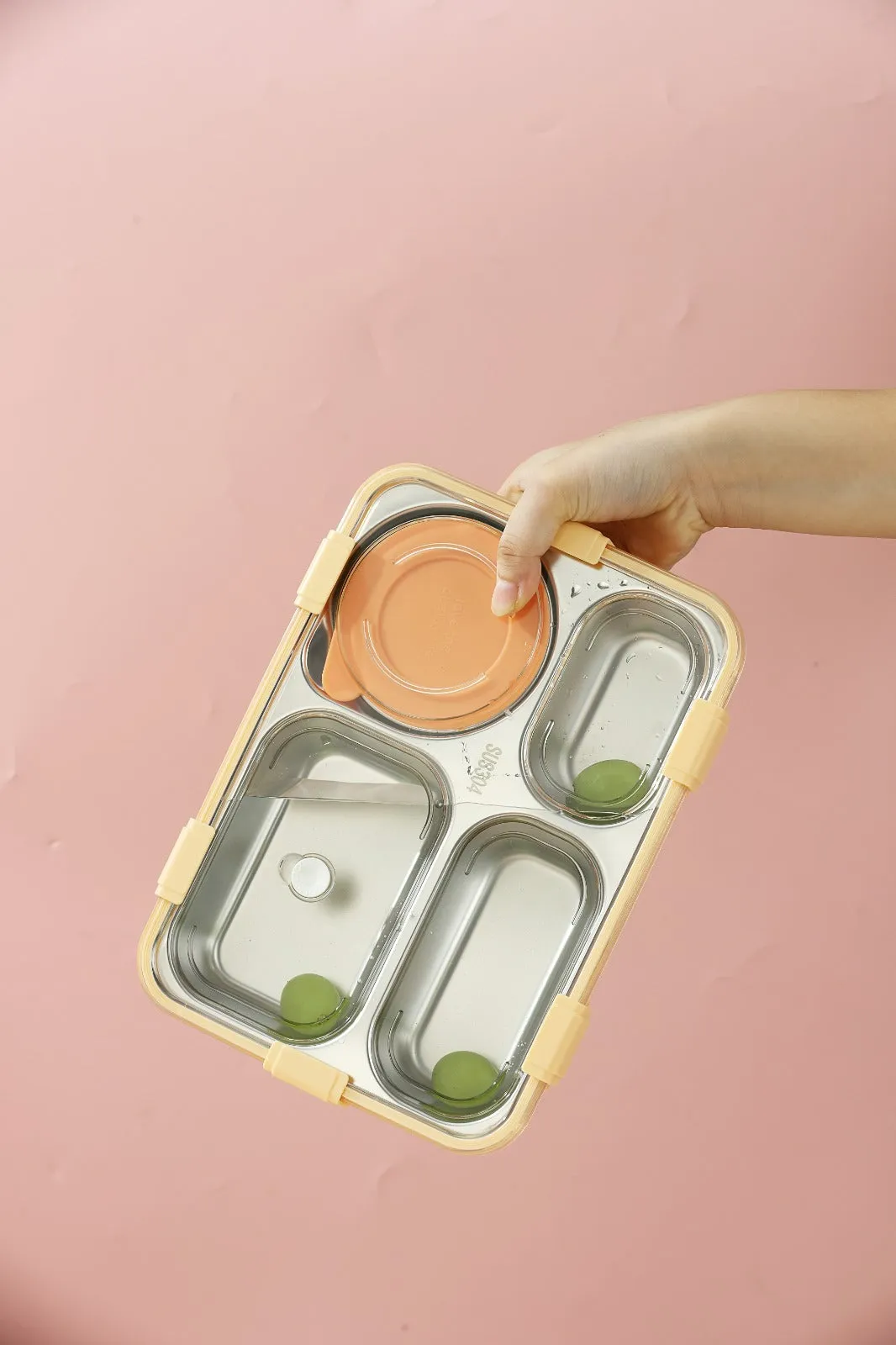 The Ultimate 4-Compartment Leak-Proof Seals 750ml Stainless Steel Lunch Box with 150ml Bowl