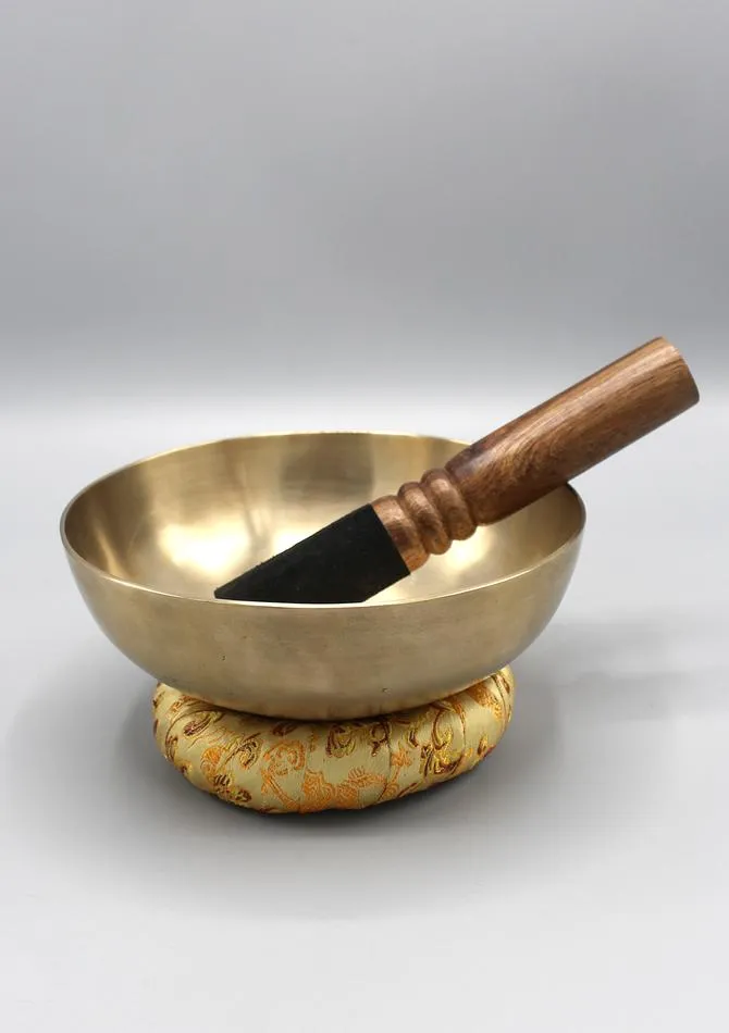 Tibetan Healing Zen Singing Bowl 6.8"/17 cm with Cushion and Mallet Note # B