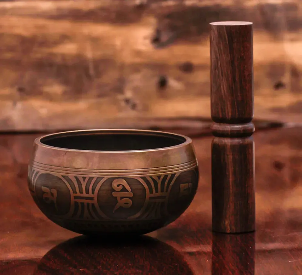 Tibetan Singing Bowl Set Of Premium Mallet And Cushion