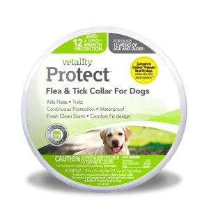 Vetality Protect Flea & Tick Collar Dogs, 12 month
