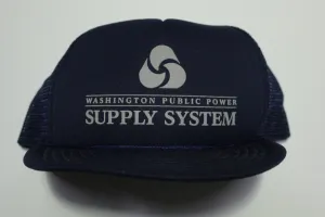 Washington Public Power Supply Vintage Foam Mesh 80s Adjustable Back Snapback Hat