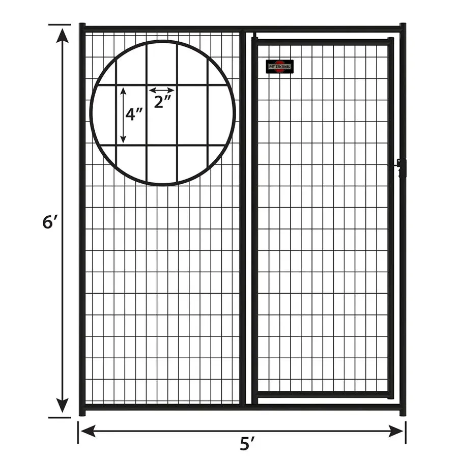 Welded mesh kennel gate pannel 6x5