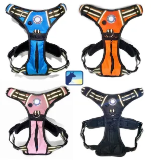 Whisker Shack Headlight Harness: Reflective LED Dog Harness - American Made, No Pull, Water Resistant