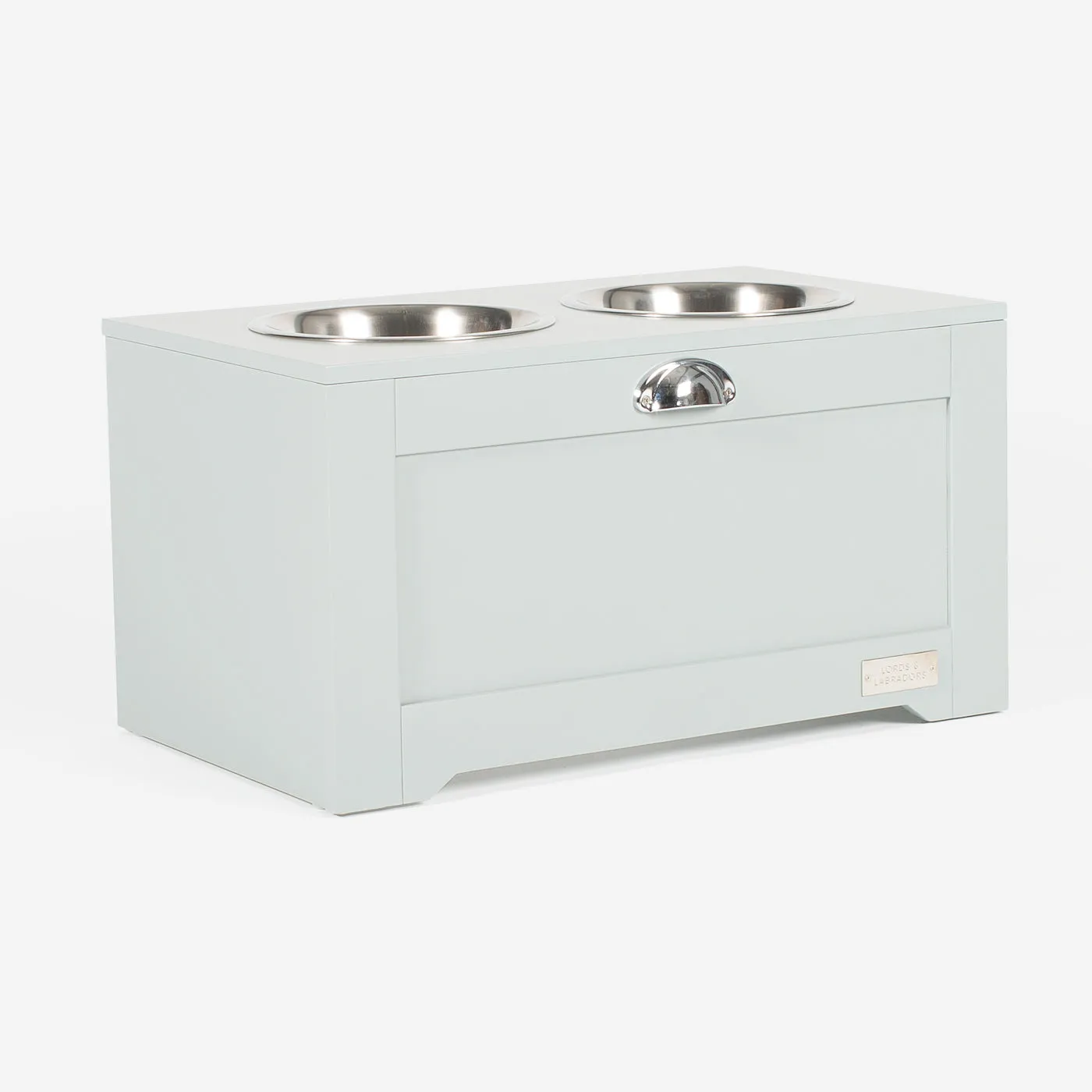 Wooden Pet Feeding Station in Grey by Lords & Labradors
