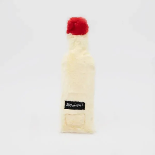 ZippyPaws Happy Hour Crusherz Christmas Holiday Dog Toy (Elf Nog)